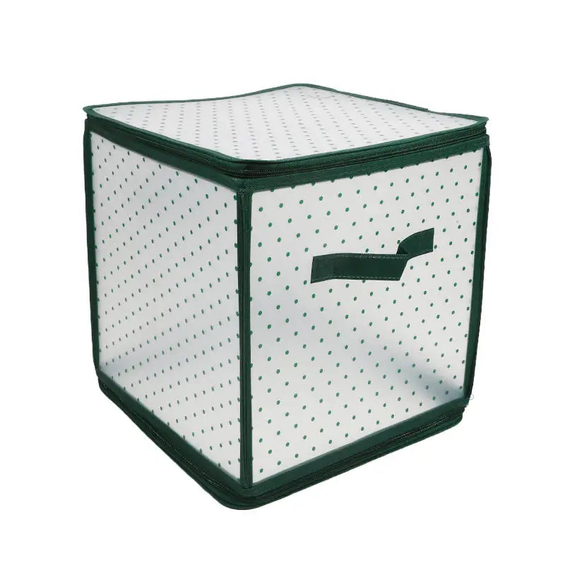 64-Grid Christmas Ornament Storage Box – Foldable PP Organizer for Holiday Decor