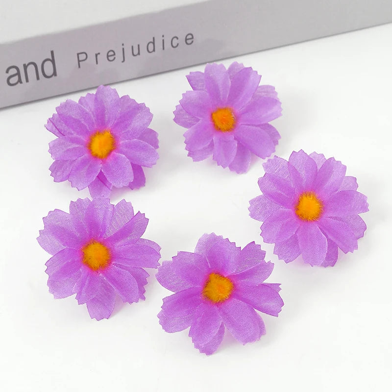 Silk Daisy Artificial Flowers – Floral Decorations for Wedding Home Decor