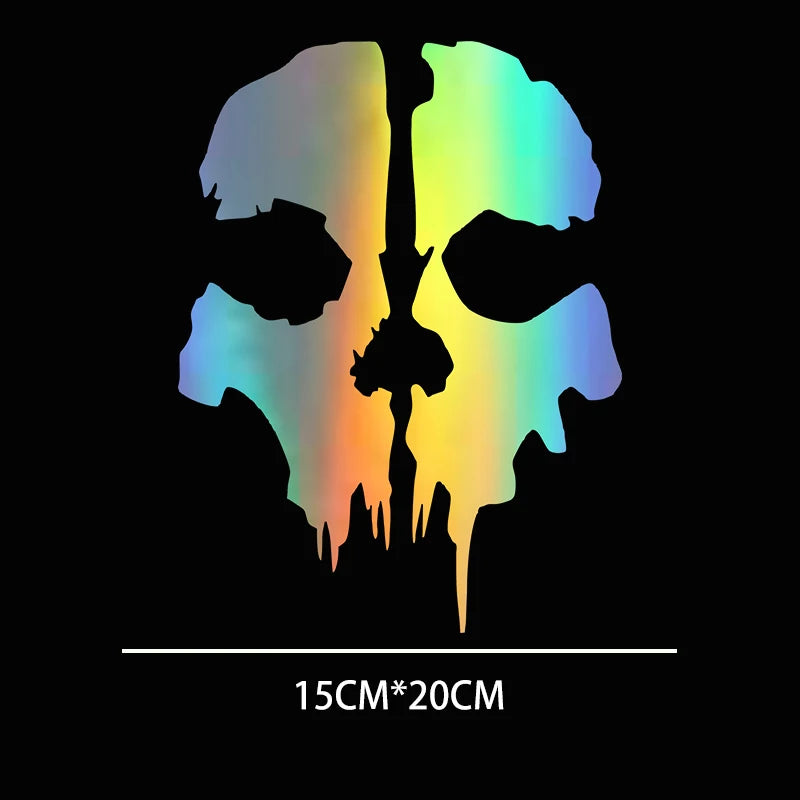 Call of Duty Ghost Skull Decal – Waterproof Vinyl Sticker for Car Windows