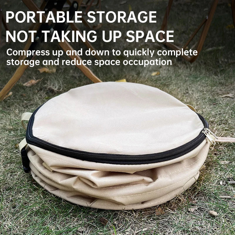 Foldable Outdoor Trash Can – Large Capacity Storage Bin for Camping and Laundry