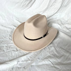 Vintage Wide Brim Cowboy Hat – Leather Western Style for Men and Women