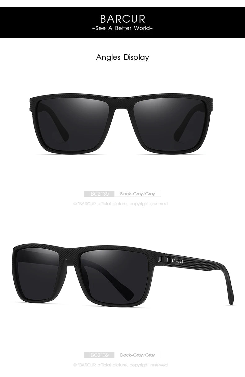Polarized TR90 Sports Sunglasses – Lightweight UV Protection for Outdoor Men Women