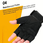 Tactical Fingerless Gloves – Hard Shell Knuckle Protection for Outdoor Sports