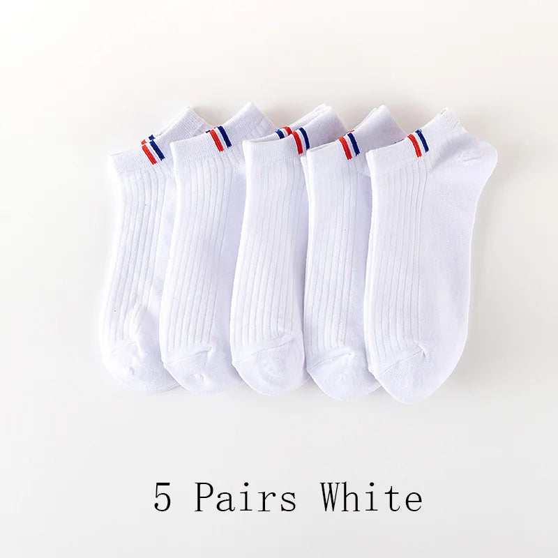 Mens Breathable Boat Socks – Thin Cotton Blended Casual Footwear for Summer