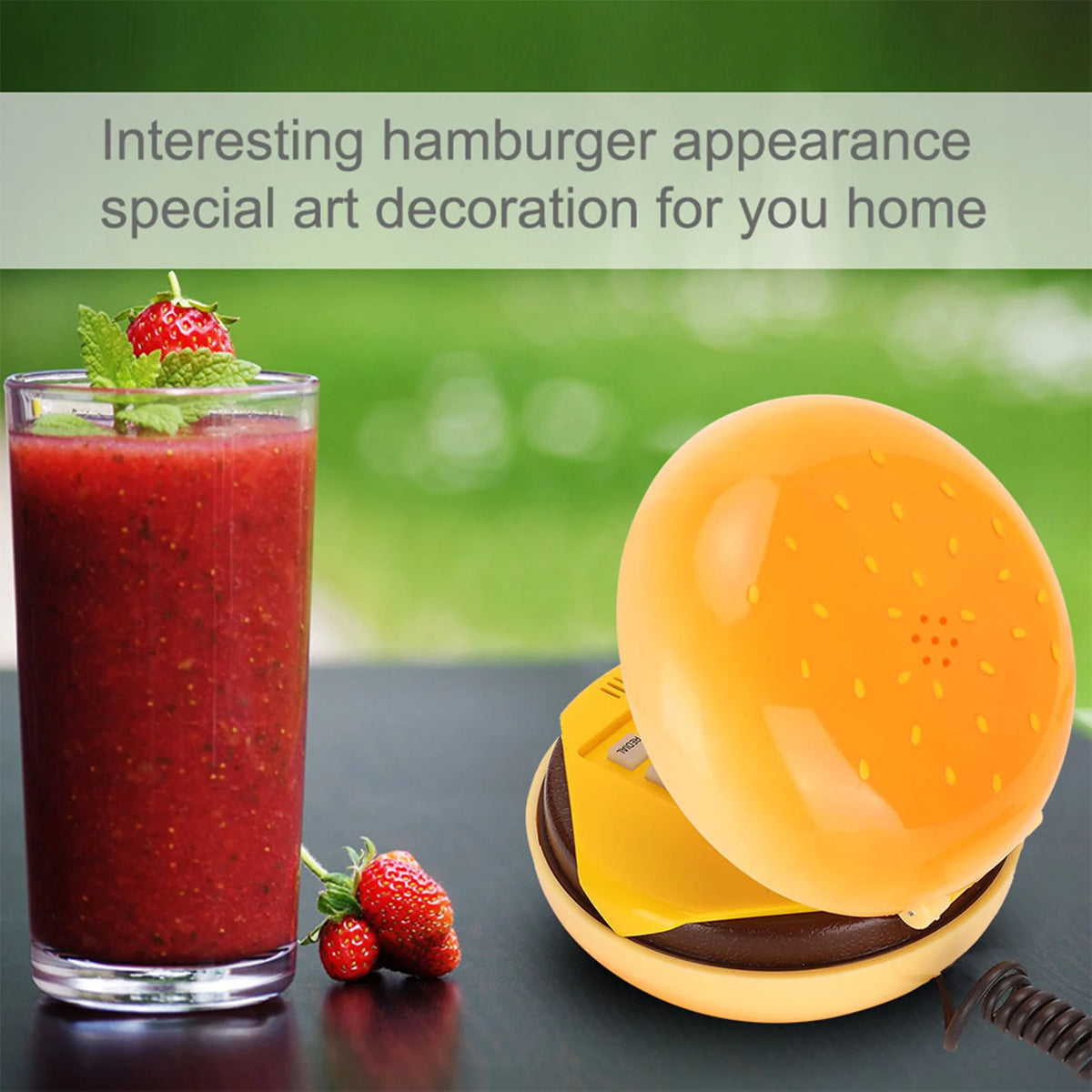 Hamburger Novelty Landline Telephone – Retro Kitchen Decor for Home Office
