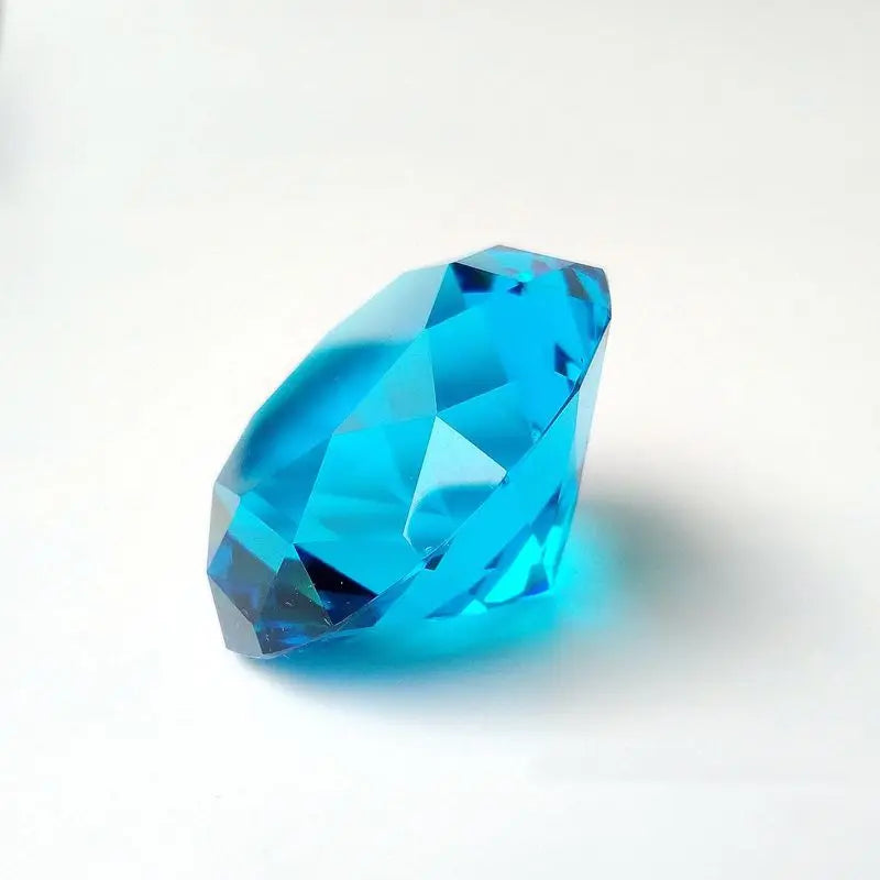 Crystal Diamond Paperweight – Large Cut Glass Gemstone for Wedding Decor