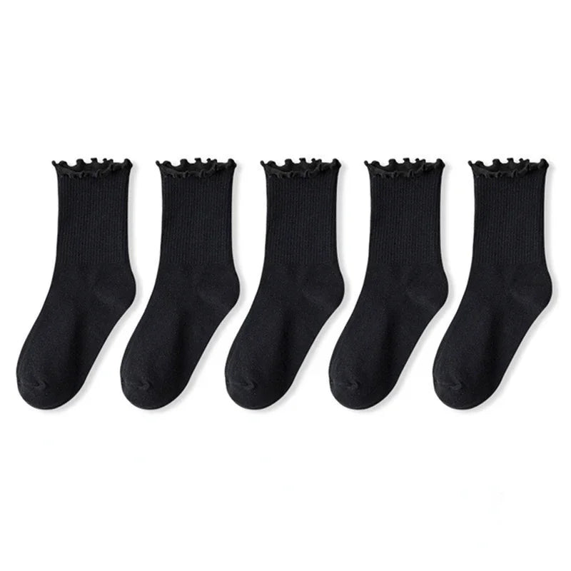 Ruffled Cotton Ankle Socks – Kawaii Lolita Accessories for Women