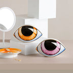 Ceramic Evil Eye Figurine – Lucky Amulet Ornament for Home Living Room Decor