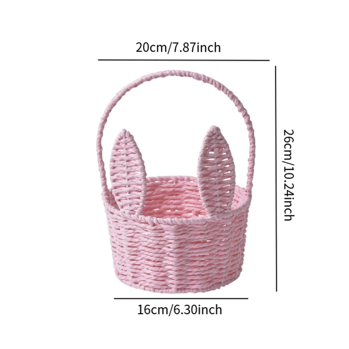 Miniature Easter Bunny Basket – Reusable Decorative Storage for Holiday Decor