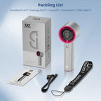 Rechargeable Handheld Turbo Fan – Digital 100-Speed Airflow for Outdoor Travel