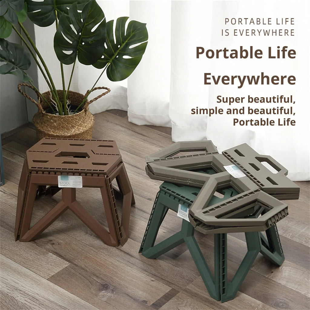 Portable Folding Stool – High Load Bearing Chair for Camping and Fishing