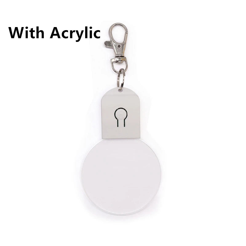 Acrylic LED Keychain – RGB Light Up Key Pendant for DIY Wedding Decor Gifts