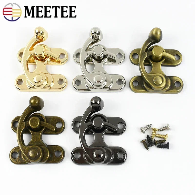 Vintage Brass Toggle Latch – Retro Metal Clasp for Wooden Boxes and Bags