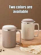 Stainless Steel Coffee Mug – Portable Anti-Scald Cup for Travel and Office