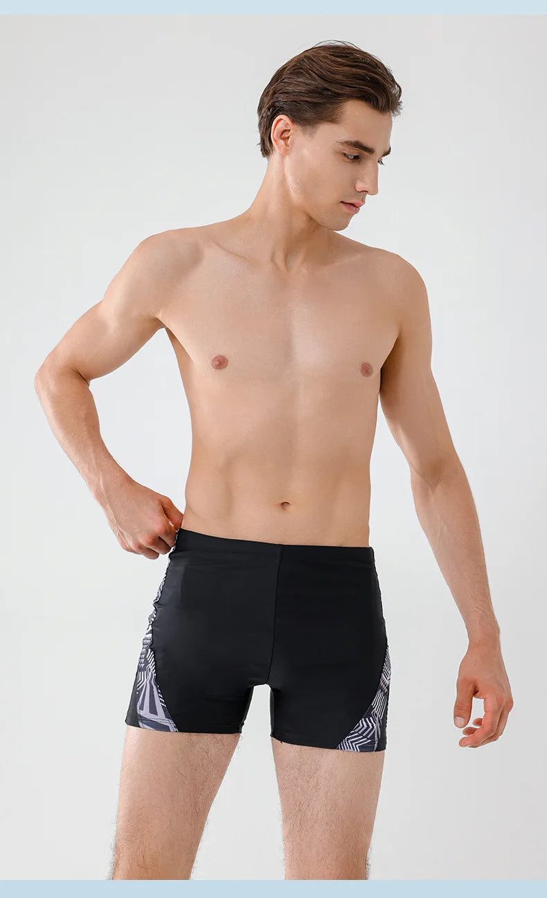 Men's Quick-Dry Swim Trunks – Anti-Embarrassment Five-Point Board Shorts for Swimming