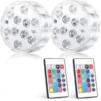 RGB LED Submersible Light – Waterproof Battery Operated Decor for Pool Parties