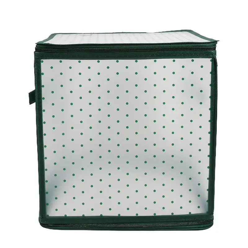 64-Grid Christmas Ornament Storage Box – Foldable PP Organizer for Holiday Decor