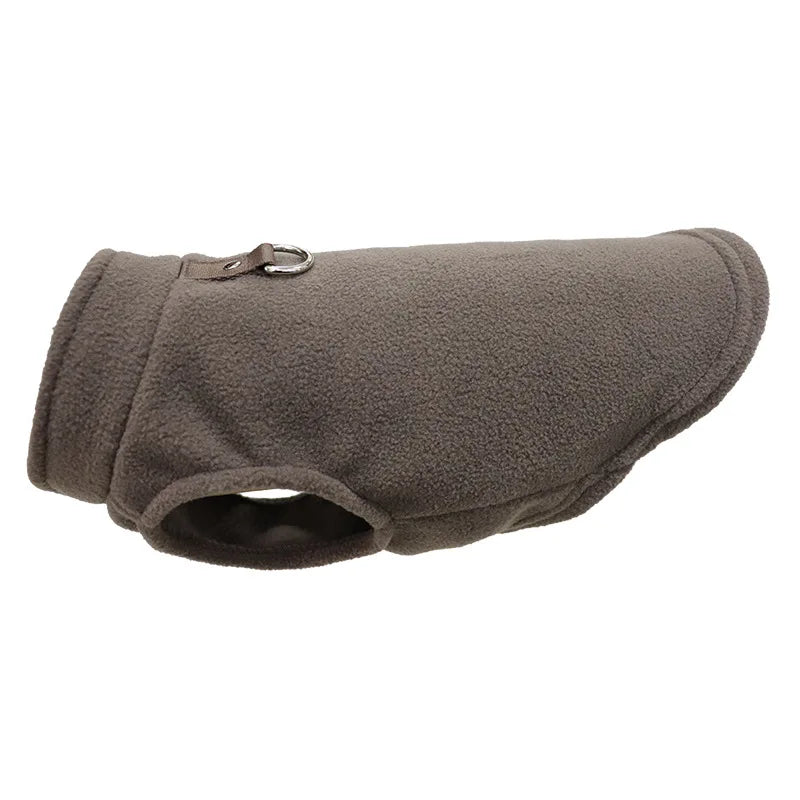 Fleece Dog Sweater with D-Ring – Soft Winter Warmth for Small Pets