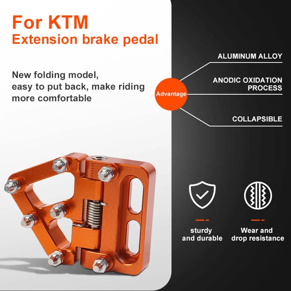 Foldable Rear Brake Pedal Tip – Aluminum Footrest Extension for KTM Adventure