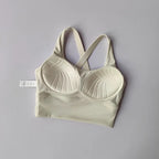 Shock-Absorbing Yoga Sports Bra – Breathable Fitness Top for Gym Workout