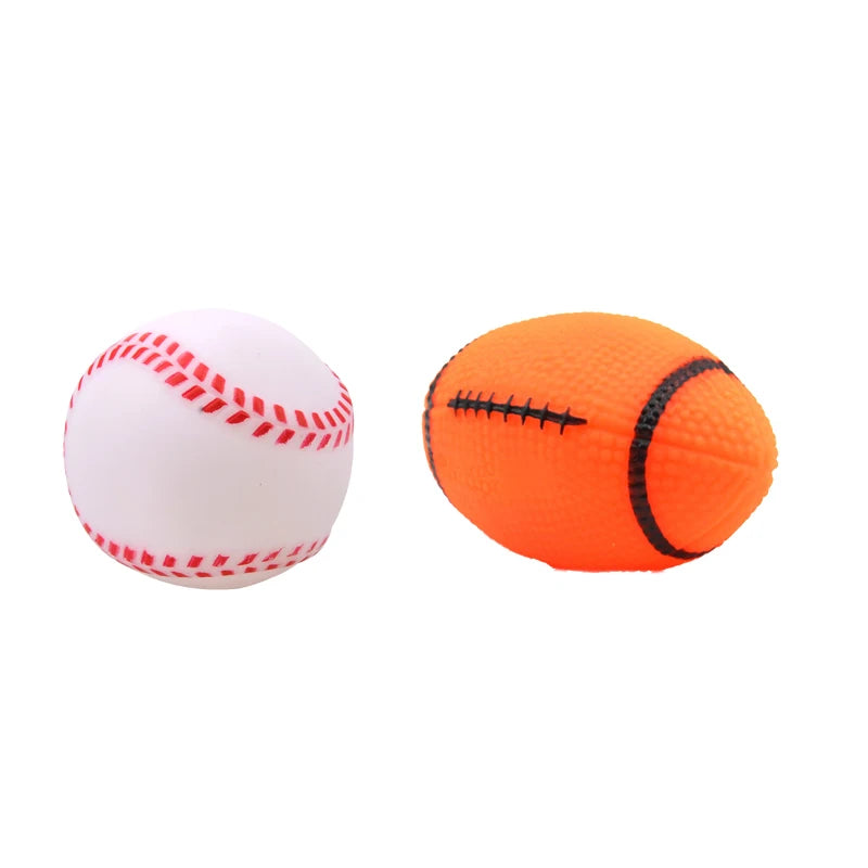 6cm Rubber Squeaky Ball – Durable Chew Toy for Small Dogs and Puppies