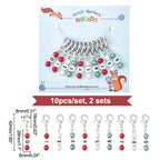 Christmas Enamel Stitch Markers – Alloy Crochet Charms for Knitting Projects