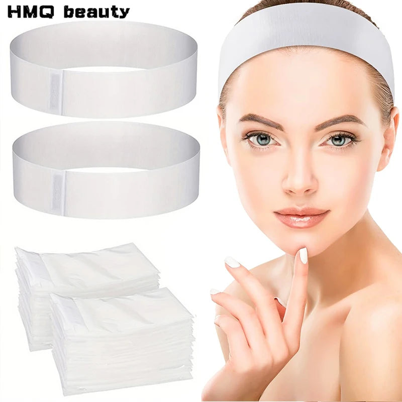 Disposable Non-Woven Facial Headbands – Soft Skincare Wraps for Beauty Salons