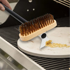 Brass Bristle Pizza Oven Brush – Long Wooden Handle for Kitchen Grill Cleaning