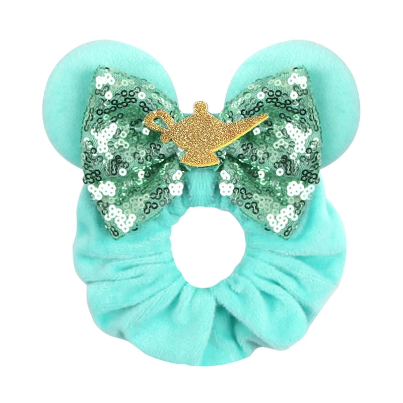 Velvet Sequin Mouse Ear Scrunchies – Elastic Hair Accessories for Kids Party