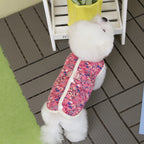 Floral Fleece Vest – Warm Winter Apparel for Small to Medium Dogs and Cats