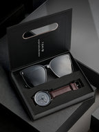 Luxury Quartz Watch and Glasses Set – Fashion Accessory Gift for Men