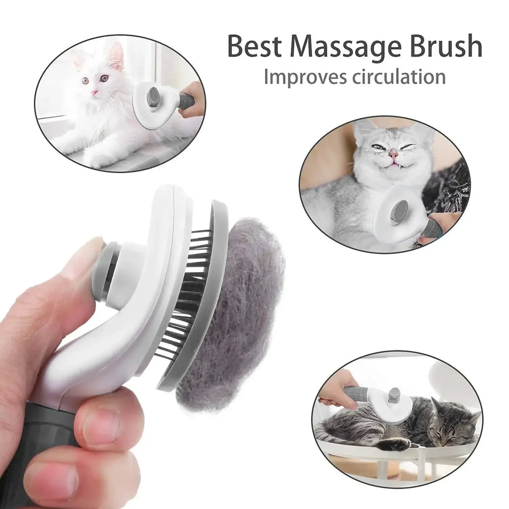 Self Cleaning Pet Brush – Grooming Tool for Dogs and Cats