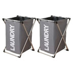 Large Foldable Laundry Basket – Waterproof Grid Organizer for Clothes and Toys