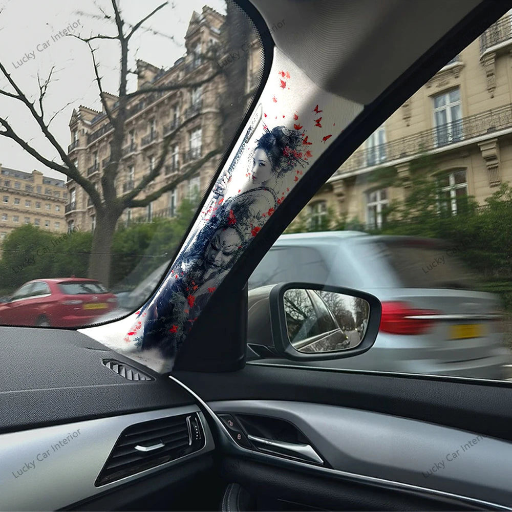 A-Pillar Interior Decal – Cool Girl Pattern Trim for Car Customization