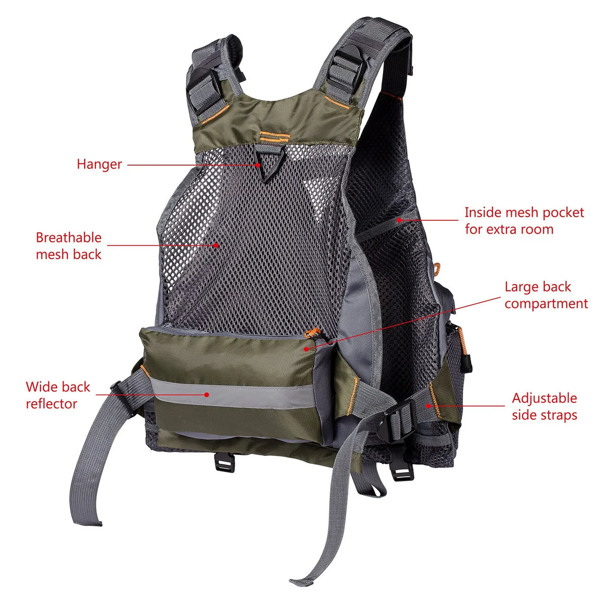 Adjustable Mesh Fishing Vest – Breathable Tackle Gear for Outdoor Sports