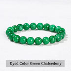 Natural Stone Bead Bracelet – Healing Crystal Gemstone Jewelry for Men and Women