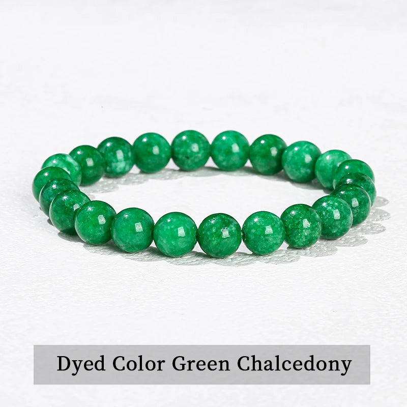 Natural Stone Bead Bracelet – Healing Crystal Gemstone Jewelry for Men and Women
