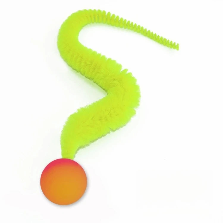 Interactive Cat Worm Toy – Colorful Elastic Teaser for Indoor Pet Play