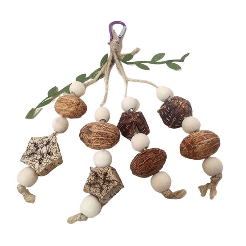 Cotton Rope Bird Chewing Toy – Bite Resistant Pinecone Toy for Parrot Training