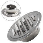 Stainless Steel Round Vent Grille – 70-300mm External Wall Duct for Ventilation