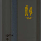 Luminous Toilet Wall Sticker – Glow in the Dark Cartoon Sign for Bathroom Decor