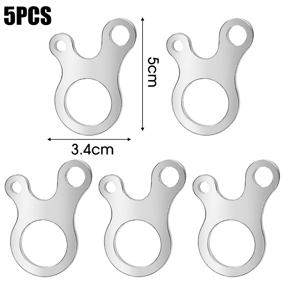 Aluminium Tent Rope Tensioner – 3-Hole Wind Cord Buckle for Camping Gear