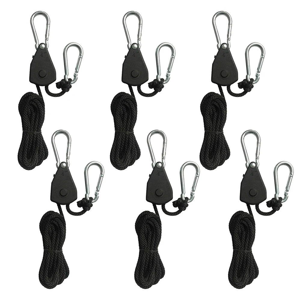 Camping Tent Rope Tensioners – Adjustable Ratchet Pulley for Awning Setup