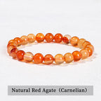 Natural Stone Bead Bracelet – Healing Crystal Gemstone Jewelry for Men and Women