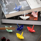 Japanese Ceramic Crane Holder – Decorative Rest for Incense or Chopsticks