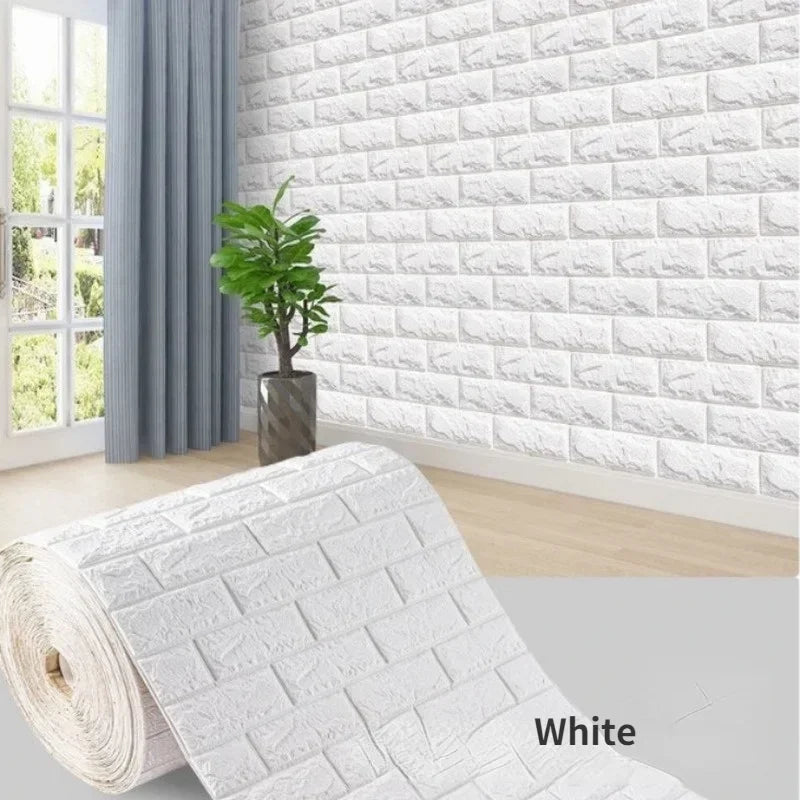 3D Self-Adhesive Brick Wallpaper – Peel and Stick Decor for Home DIY Projects