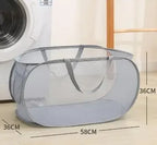 Foldable Mesh Laundry Basket – Large Breathable Storage for Home Organization