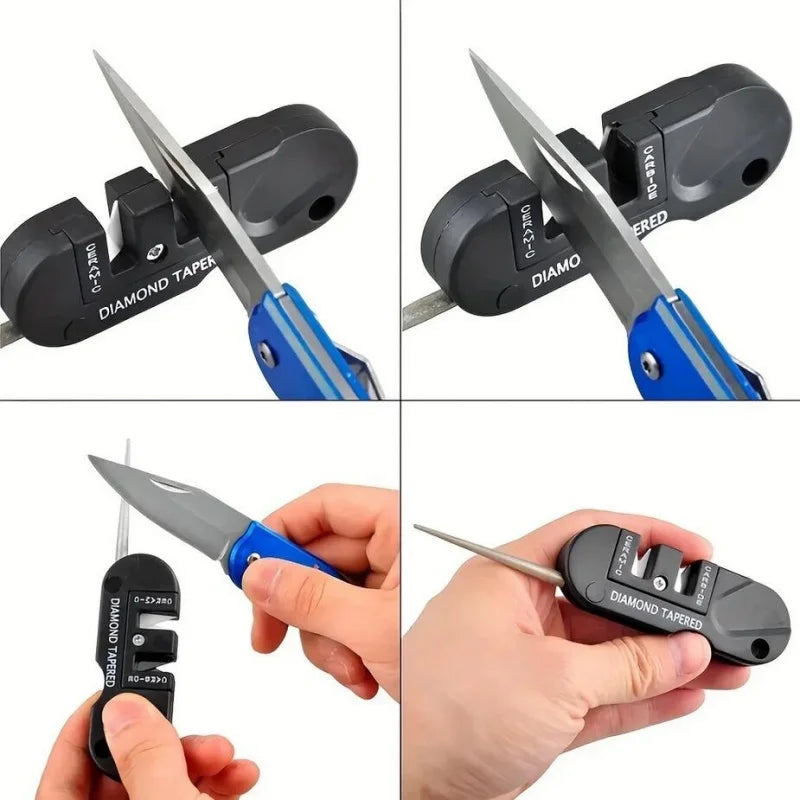 Portable Tungsten Carbide Sharpener – Ceramic Knife Tool for Outdoor Camping