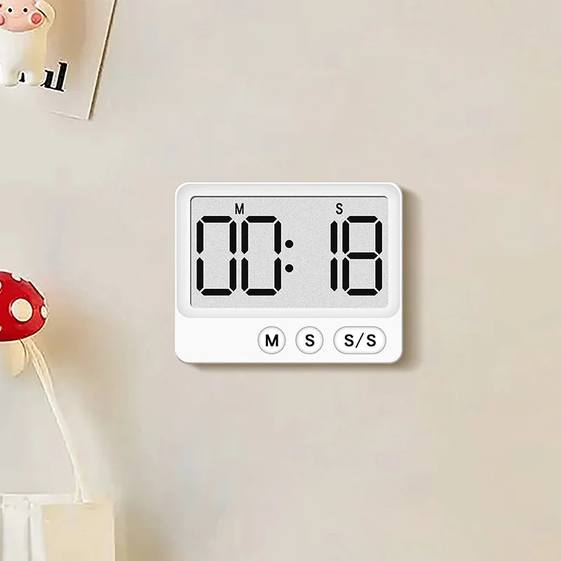 Digital Magnetic Countdown Timer – Large LCD Display for Kitchen and Study
