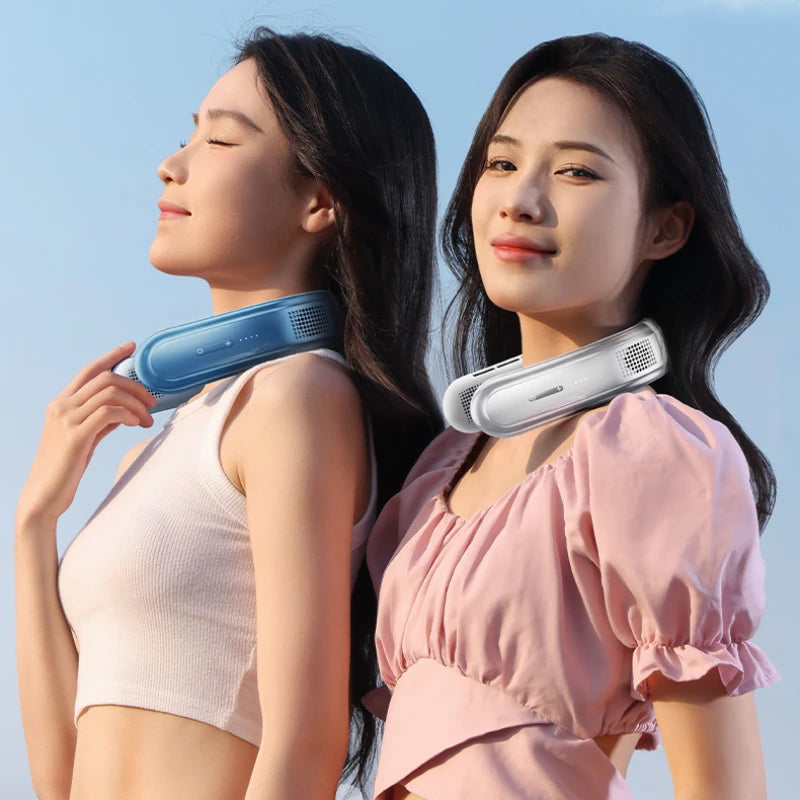 Portable Neck Fan – 10000mAh Rechargeable Silent Cooling for Outdoor Camping